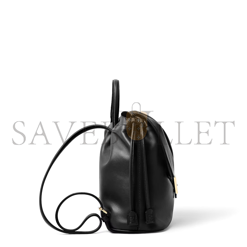 F**di black leather backpack 8bz057ayj1f0kur (26*23*12cm)